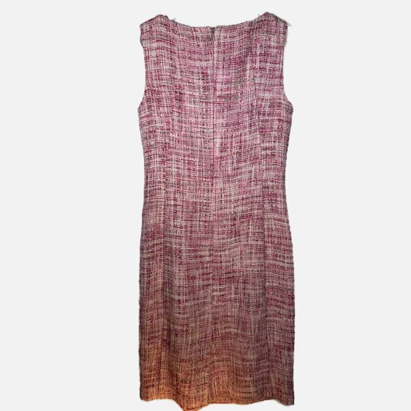 Talbots Pink Tweed Sheath Dress Women’s Size 4 Sleeveless Classic Workwear - Picture 3 of 15